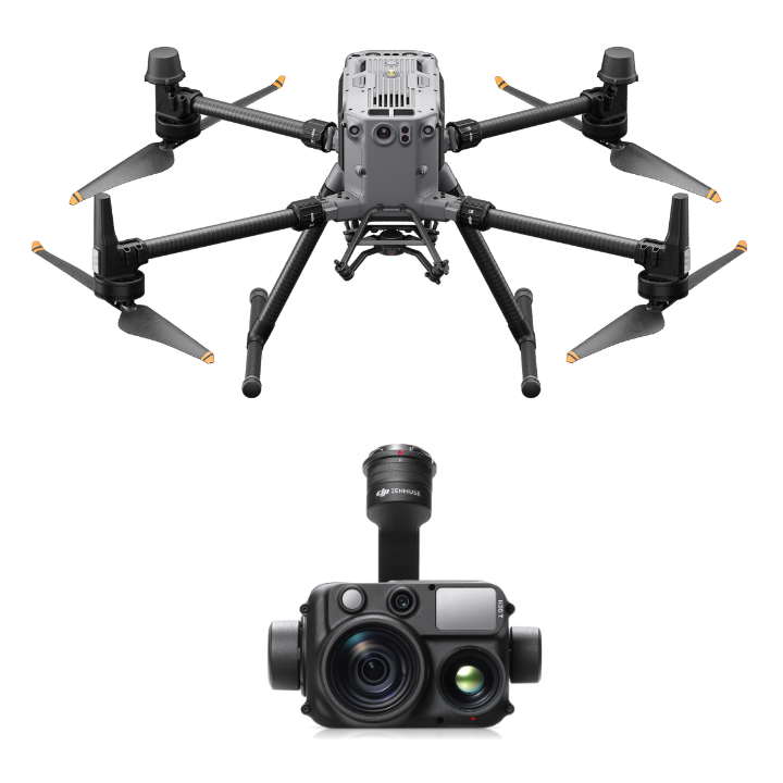 DJI M350 RTK and DJI Zenmuse H30T combo.