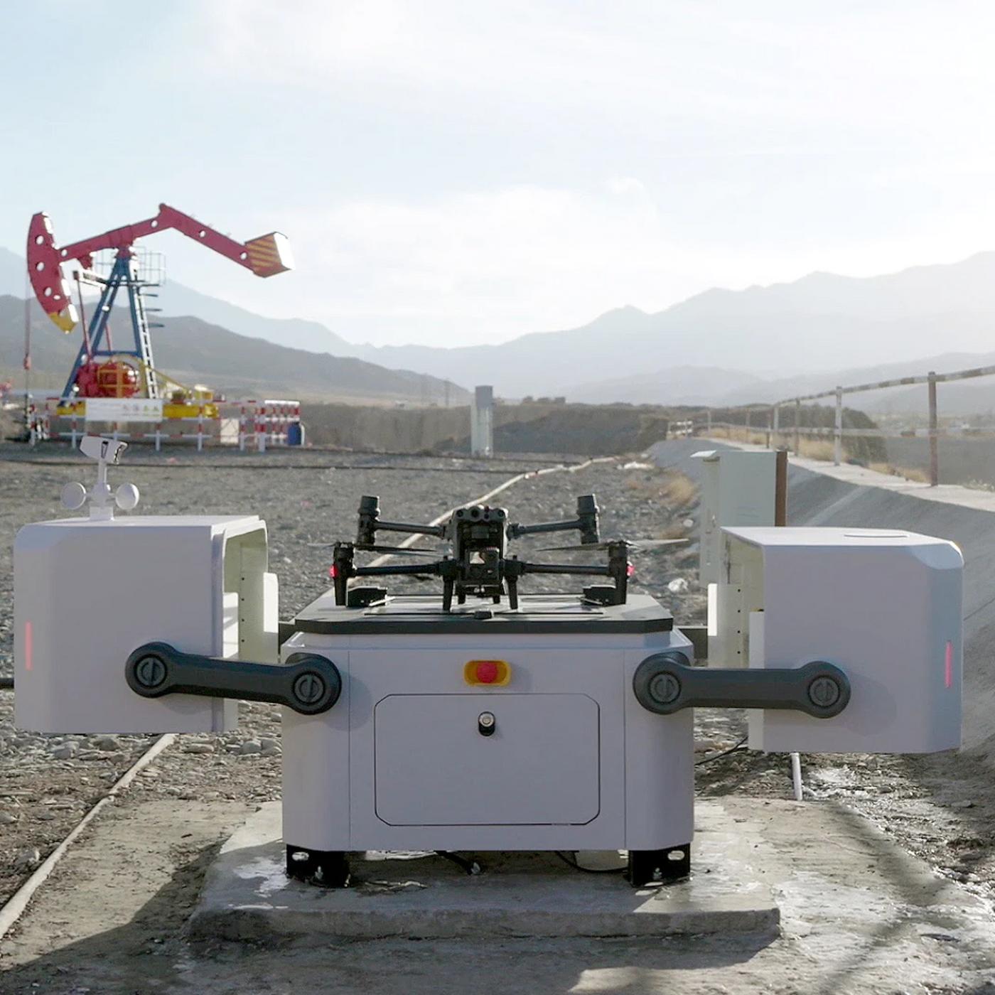 Drone in a box for the construction industry