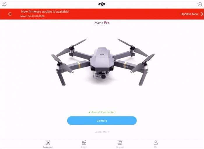 Upgrade Mavic Pro Firmware