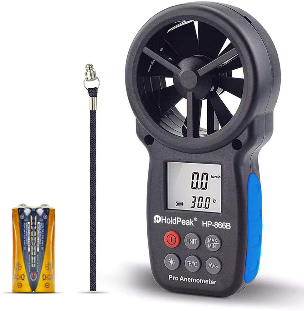 HoldPeak 866B Digital Anemometer Handheld LCD Wind Speed Meter