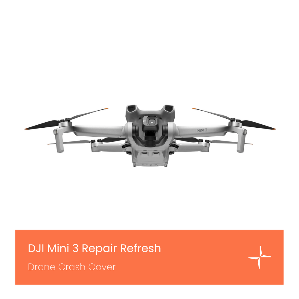 DJI Mini 3 Repair Refresh drone crash cover.